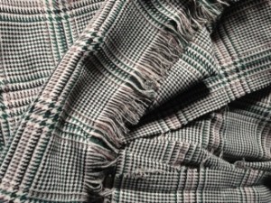 This is the fringed fabric from my stash I love the look of this and it falls beautifully.