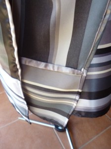 satin dress inside detail