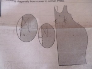 pattern detail blue dress