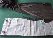 Pattern piece cutting muslin